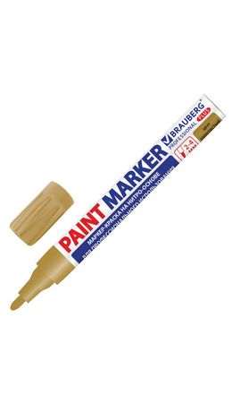 (СКОРО ПРИДЕТ) Маркер-краска лаковый (paint marker), 2-4 мм, золотой, НИТРО-ОСНОВА, алюминиевый корпус, BRAUBERG PRO, 151449