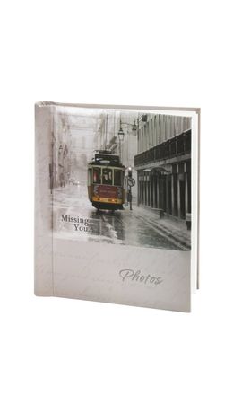 Фотоальбом BRAUBERG 20 магнитных листов, 23*28 см, Трамвай, светло-коричневый, 391125