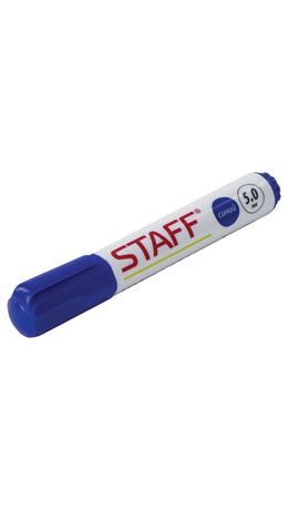 Маркер для доски STAFF, СИНИЙ, с клипом, круглый наконечник 5 мм, 151492