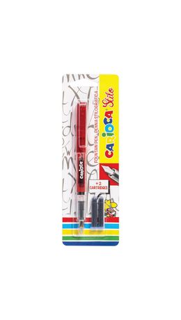 Ручка перьевая CARIOCA "Stilo", иридиевое перо, 2 сменных картриджа, корпус ассорти, Италия, 42303