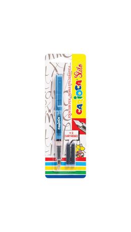Ручка перьевая CARIOCA "Stilo", иридиевое перо, 2 сменных картриджа, корпус ассорти, Италия, 42303
