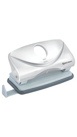 Дырокол BRAUBERG "Original", до 10 листов, белый, 227786