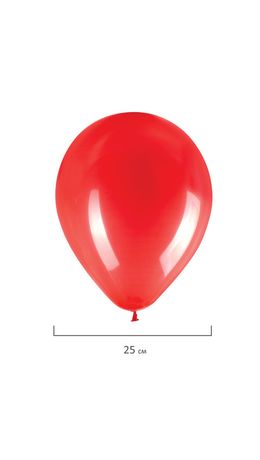 Шары воздушные ЗОЛОТАЯ СКАЗКА, 10"(25см), КОМПЛЕКТ 50 штук, красные, пакет, 104998