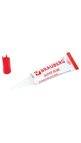 Клей моментальный (суперклей) BRAUBERG, ПРОЧНЫЙ, НОВАЯ УПАКОВКА 3 г, 605566