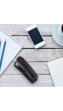 Степлер №24/6, 26/6 BRAUBERG "Standard+", до 30 листов, черный, 228608