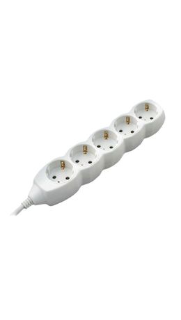 Удлинитель сетевой SONNEN U-155G, 5 розеток, c заземлением, 10 А, 5 м, 511437