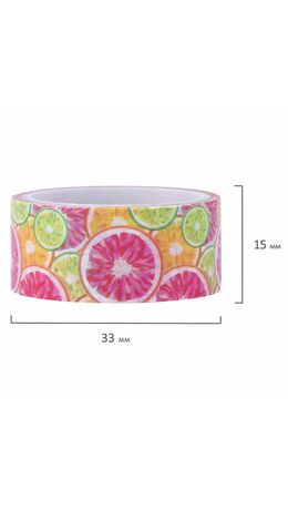 Клейкие WASHI-ленты для скрапбукинга и декора бумажные, "Микс №2", 15 мм * 3 м, 7 цветов, комплект, ОСТРОВ СОКРОВИЩ, 661710