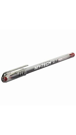 Ручка шариковая масляная PENSAN "My-Tech", КРАСНАЯ, игольчатый узел 0,7 мм, линия письма 0,35 мм, 2240/25
