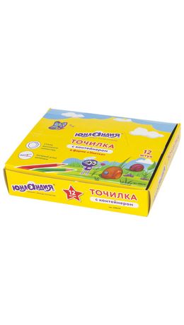Точилка ЮНЛАНДИЯ "Дом Улитки", с контейнером, пластиковая, корпус ассорти, 228470