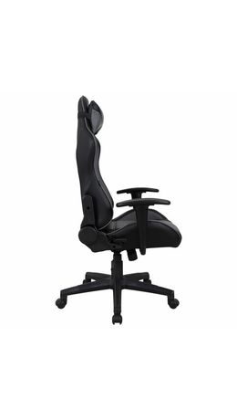 Кресло компьютерное BRABIX "GT Racer GM-100", две подушки, экокожа, черное/серое, 531926
