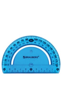 Набор чертежный средний гибкий BRAUBERG "FLEX" (линейка 20см, угольник, транспортир),