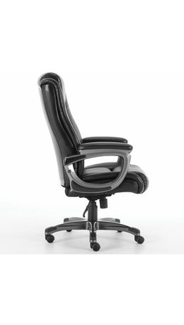 Кресло офисное BRABIX PREMIUM "Solid HD-005", НАГРУЗКА до 180 кг, рециклированная кожа, черное, 531941