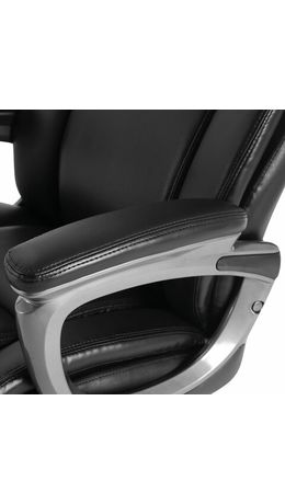 Кресло офисное BRABIX PREMIUM "Solid HD-005", НАГРУЗКА до 180 кг, рециклированная кожа, черное, 531941