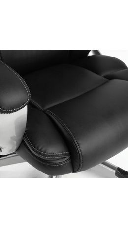 Кресло офисное BRABIX PREMIUM "Rest EX-555", пружинный блок, экокожа, черное, 531938
