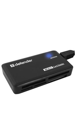 Картридер DEFENDER OPTIMUS USB 2.0, порты SD/MMC, TF, M2, MC, CF, XD, 83501