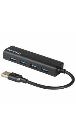 Хаб DEFENDER Quadro Express, USB 3.0, 4 порта, черный, 83204