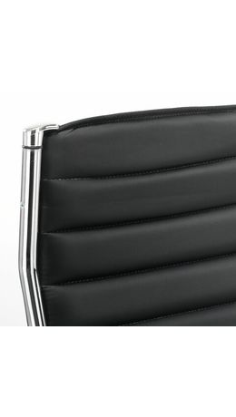 Кресло офисное BRABIX "Style EX-528", экокожа, хром, черное, 531947