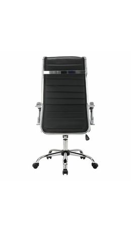 Кресло офисное BRABIX "Style EX-528", экокожа, хром, черное, 531947