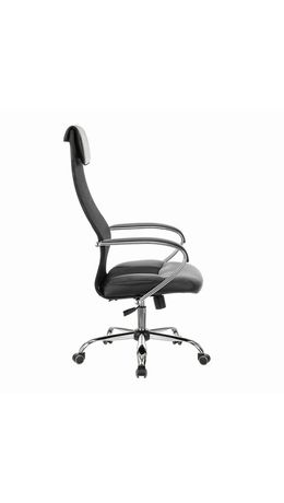 Кресло офисное BRABIX PREMIUM "Stalker EX-608 CH", хром, ткань-сетка/кожзам, черное, 532091