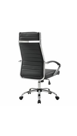 Кресло офисное BRABIX "Style EX-528", экокожа, хром, черное, 531947