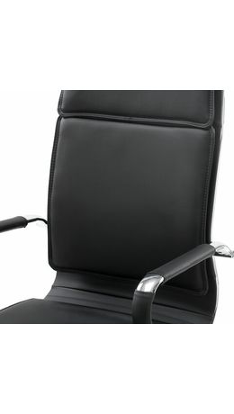 Кресло офисное BRABIX "Cube EX-523", экокожа, хром, черное, 531946