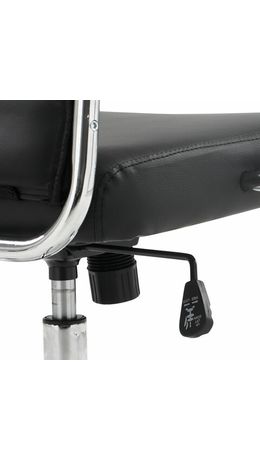 Кресло офисное BRABIX "Style EX-528", экокожа, хром, черное, 531947