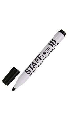 Маркер для доски STAFF, ЧЕРНЫЙ, круглый наконечник, 2,5мм, 151644