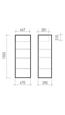 Шкаф металлический для документов BRABIX "КBS-031Т", (в1503*ш470*г390мм;35кг), трейзер, сварной, 291156