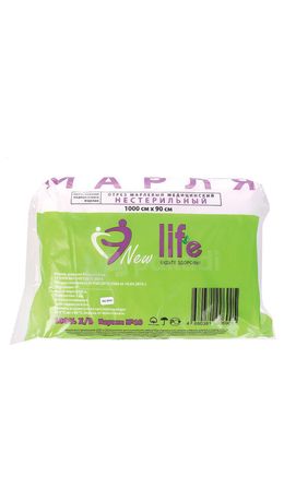 Марля медицинская отбеленная NEW LIFE отрез 10 м, плотность 36 (±2) г/м2 ш/к06905, 94263