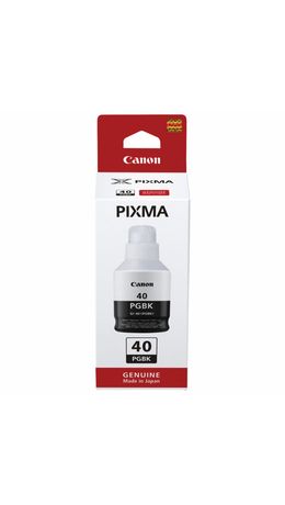 Чернила CANON (GI-40BK) для СНПЧ Pixma G5040/G6040/GM2040, черные, ресурс 6000 стр, оригинальные, 3385C001