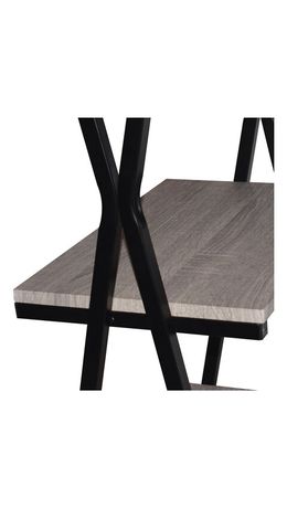 Стол на металлокаркасе BRABIX "LOFT CD-004" (ш1200*г535*в1110мм), 3 полки, цвет дуб антик, 641219