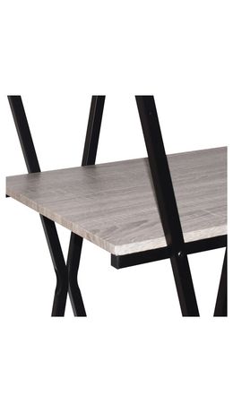 Стол на металлокаркасе BRABIX "LOFT CD-004" (ш1200*г535*в1110мм), 3 полки, цвет дуб антик, 641219