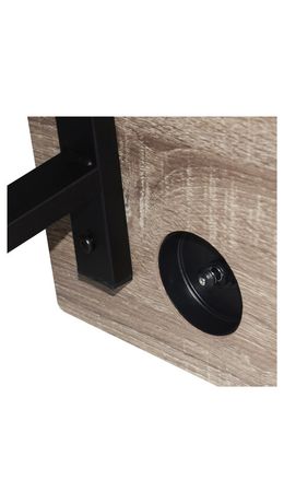 Стол на металлокаркасе BRABIX "LOFT CD-006" (ш1200*г500*в730мм), 2 полки, цвет дуб антик, 641225