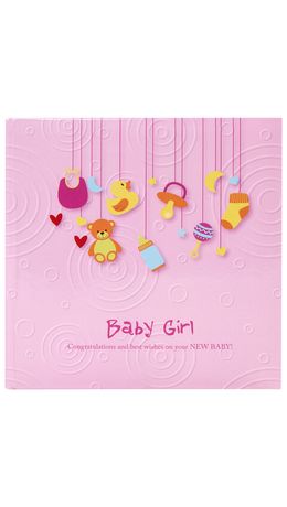 Фотоальбом BRAUBERG "Baby Girl" на 200 фото 10*15 см, тверд обложка, бум. стр, бокс, розовый, 391143