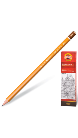 Карандаш чернографитный KOH-I-NOOR 1500, 9H, 150009H01170