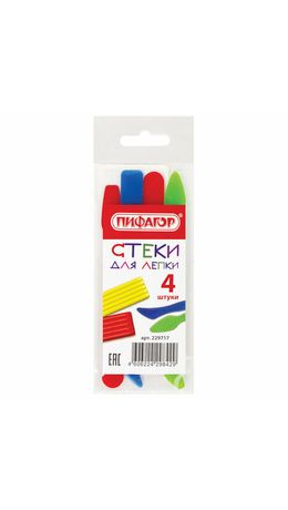 Стеки для лепки ЮНЛАНДИЯ, НАБОР 4 шт, цветные, пакет с подвесом, 229717