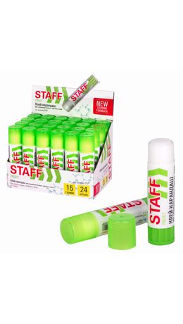 Клей-карандаш STAFF Profit, 15 г, PVP-основа - 3 года гарантии, new formula, XXXXXX, 228661
