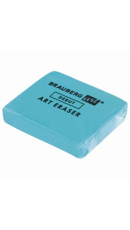 Ластик-клячка BRAUBERG ART "DEBUT", 46х36х10 мм, мягкий, голубой, термопластичная резина, 229583