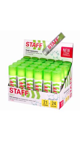 Клей-карандаш STAFF Profit, 21 г, PVP-основа - 3 года гарантии, new formula, XXXXXX, 228662