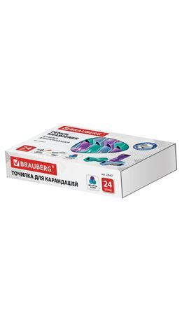 Точилка BRAUBERG "ZigZag", металлическая, корпус ассорти, 228457