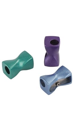 Точилка BRAUBERG "ZigZag", металлическая, корпус ассорти, 228457