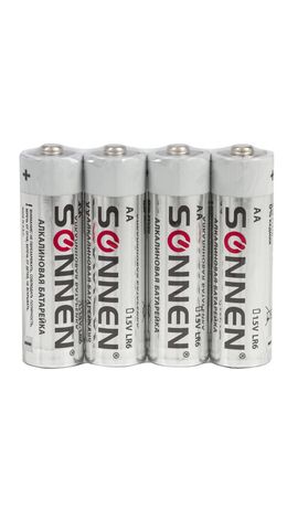 Батарейки КОМПЛЕКТ 24 шт, SONNEN Alkaline, АА(LR6,15А), алкалиновые, пальчиковые, короб, 455095