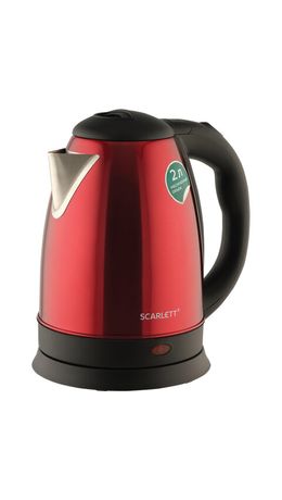 Чайник SCARLETT SC-EK21S76, 2 л, 1800Вт, закрытый нагревательный элемент, сталь, красный