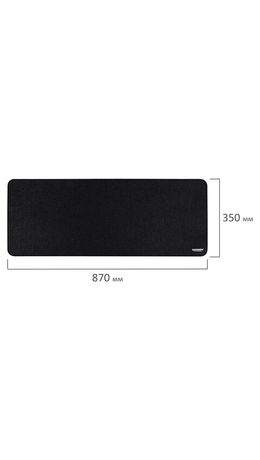 Коврик для мыши игровой SONNEN "WIDE RANGE", резина+ткань, 870х350х4 мм, чёрный, 513315