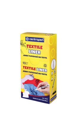 Маркер для ткани ЧЕРНЫЙ CENTROPEN "Textile Liner", игольчатый наконечник, 0,6-0,8 мм, 2639, 5 2639 0112