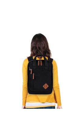 Рюкзак BRAUBERG FRIENDLY молодежный, черный, 37х26х13 см, 270089