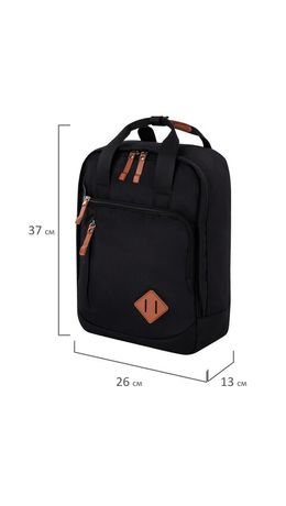 Рюкзак BRAUBERG FRIENDLY молодежный, черный, 37х26х13 см, 270089