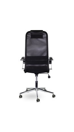 Кресло офисное BRABIX "Pilot EX-610 CH" premium, хром, ткань-сетка, черное, 532417