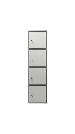 Шкаф металлический для документов ПРАКТИК "SL-185/4" ГРАФИТ, в1800*ш460*г340мм, 37 кг, сварной, S10799182502