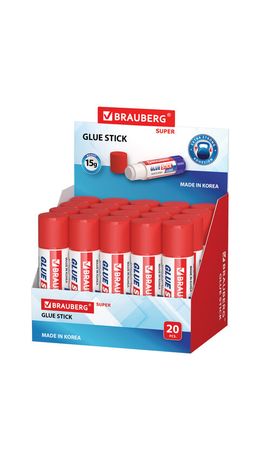 Клей-карандаш BRAUBERG SUPER, 15 г, 229541
